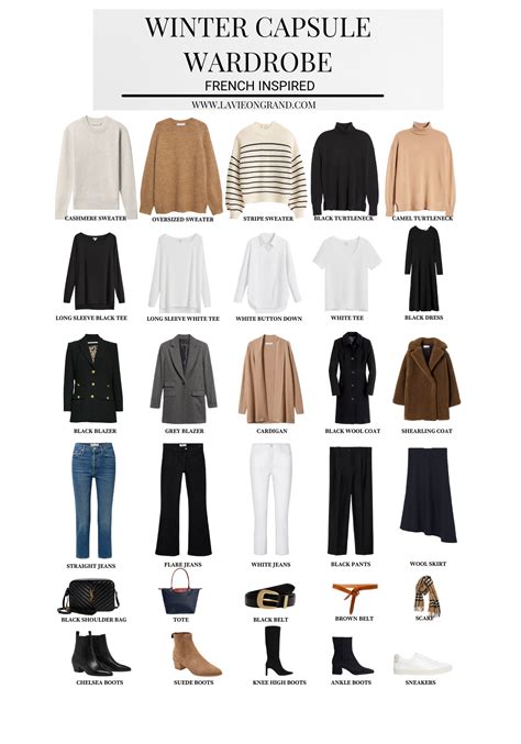 Parisian Inspired Winter Wardrobe Capsule | La Vie On Grand | Capsule