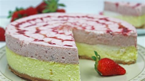 It take's about one minute. Cottage Cheese Strawberry Mousse Cake | Cheesecake ...