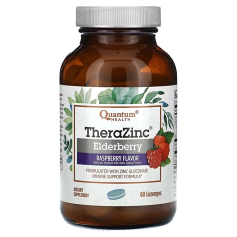 Quantum Health Thera Zinc Lozenges Elderberry 60 Ea