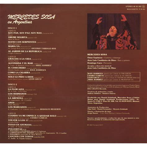 Gracias a la vida chords by mercedes sosa. Mercedes Sosa En Argentina - Mercedes Sosa mp3 buy, full ...