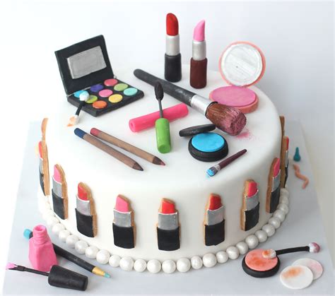 I was asked to make a little pair of. Make Up Cake by #BakedIdeas | Make up cake, Makeup ...