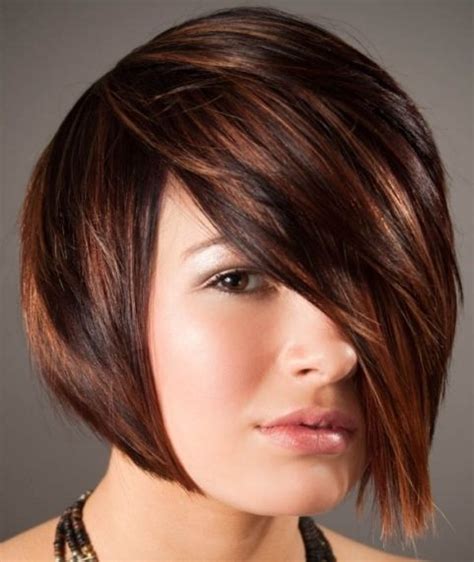 Types of hair highlights for black hair. Short dark brown hair with copper highlights | Hair Colors ...