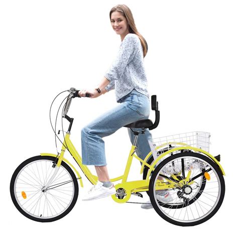 Buy Adult Tricycles 7 Speed Trikes 24 Inch 3 Wheel Bikes Three Wheeled