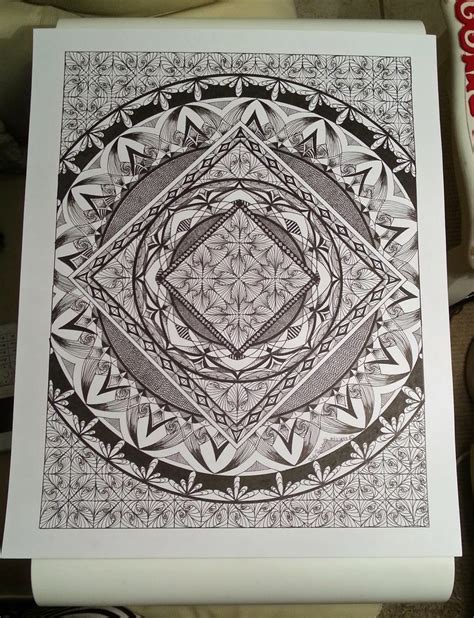 I had recently finished the diva challenge #169 making your string out of circles. Judy's Zentangle Creations: Circle in a Square