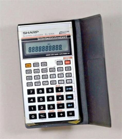 Vintage Sharp Scientific Calculator El 506a With Case 1980s For Sale
