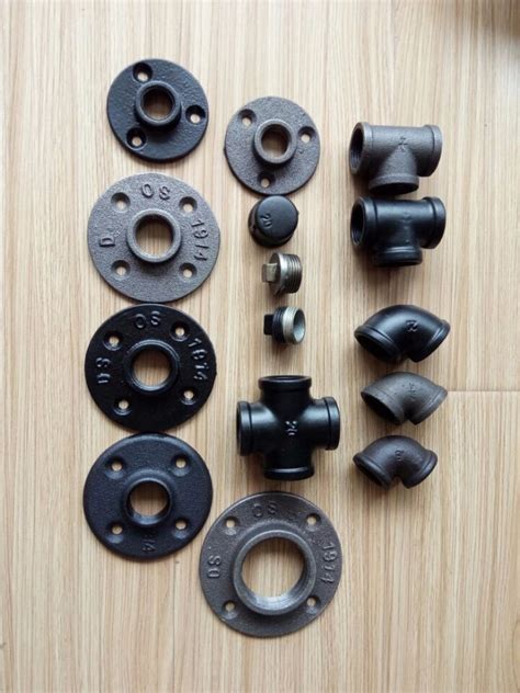 Black Malleable Iron Pipe Elbow Fitting 34 Diy Shelving