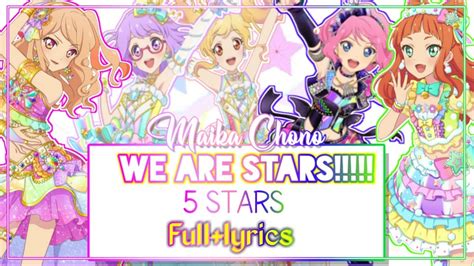 Romaji Lyrics Aikatsu Stars We Are Stars Youtube