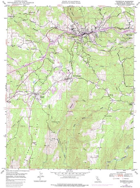 Placerville Topographic Map 124000 Scale California