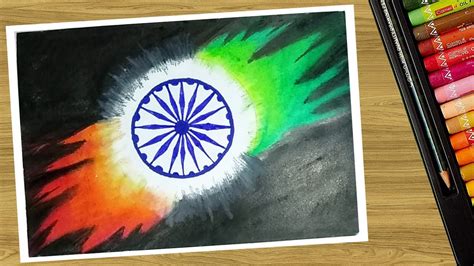 Indian Flag Drawing Photos Flag Drawing Indian D Draw Easy Step National Tutorial Bodenewasurk