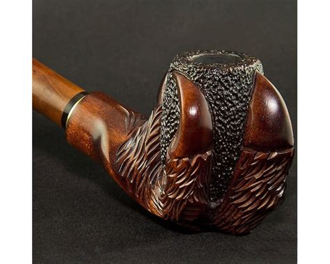 7 8 Paw Long Carved Wooden Smoking Pipe With Etsy