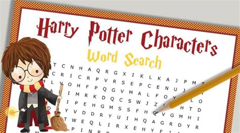 Harry Potter Characters Word Search