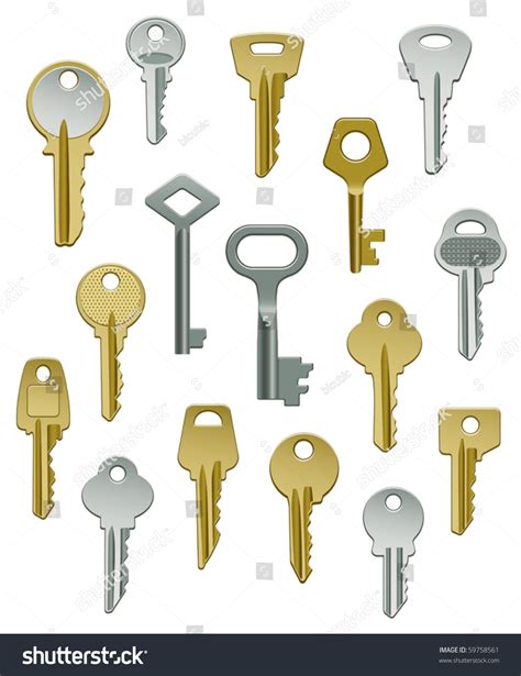 Vector Collection Of Keys Set Two 59758561 Shutterstock