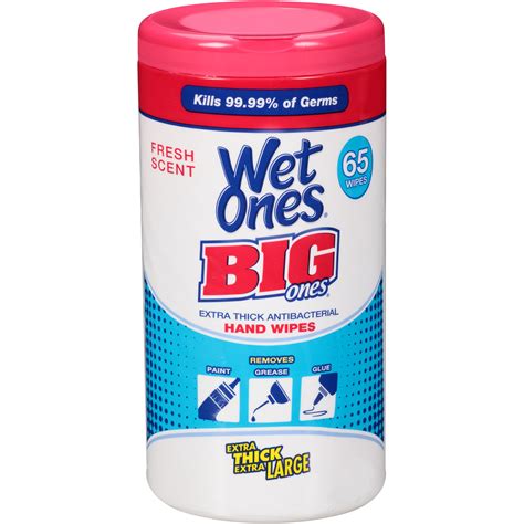 Wet Ones Big Ones Extra Thick Antibacterial Hand Wipes Canister Fr