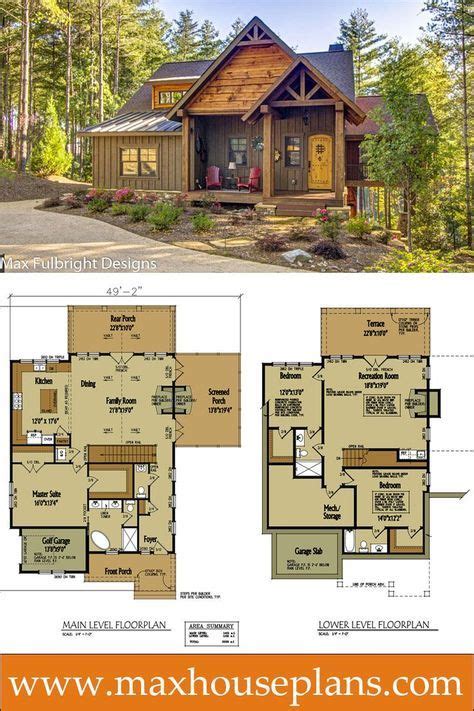 Maybe you would like to learn more about one of these? Small Cabin Home Plan with Open Living Floor Plan | Lake ...