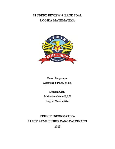 Check spelling or type a new query. Contoh Soal Dan Jawaban Logika Matematika Kuliah - Kanal Jabar