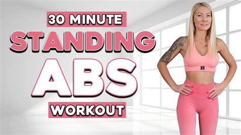 MIN STANDING ABS CARDIO For Ab Lines Small Waist Flat Belly All Standing No Jumping YouTube