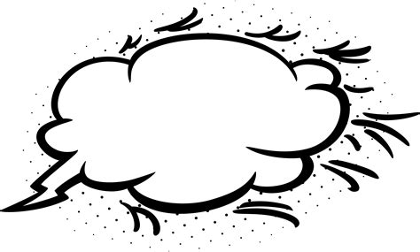 Domain Clipart Bubble Cloud Transparent Comic Cloud Png Full Size
