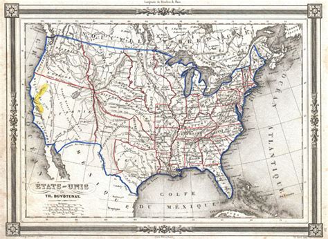 Etats Unis Par Th Duvotenay Geographicus Rare Antique Maps