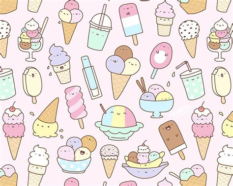 I Love Ice Cream Kawaii Doodle Art Print Kawaii Doodles Doodles