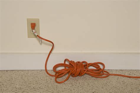 Plugged Extension Cord Home Electrical Hazard Electrician Vancouver