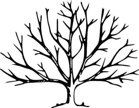 Download and print on white copy paper. Printable Tree without Leaves Coloring Page | Fall Tree ...