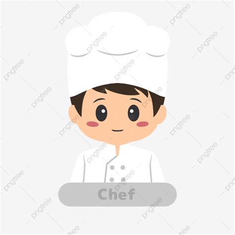 Stiker Kartun Lucu Seorang Koki Koki Profesi Kartun Png Transparan