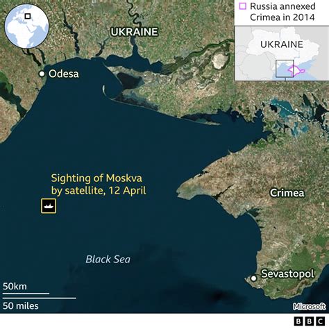 Russian Warship Moskva Sinks In Black Sea Bbc News