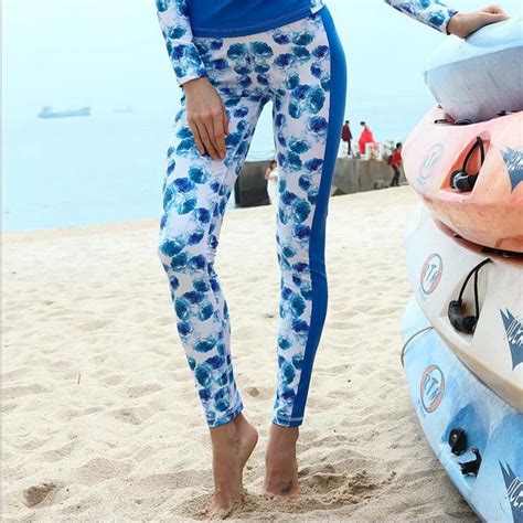 sabolay women sexy female beach trouzers surf quick drying sunscreen rash guards leggings tights