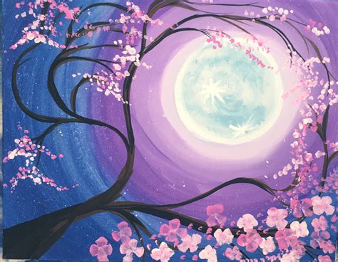 Cherry Blossom Tree Painting Step By Step Painting For Beginners