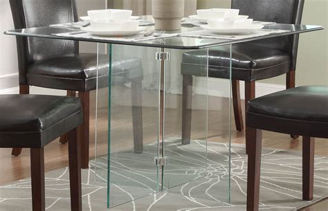 Alouette Square Glass Dining Table From Homelegance 17811 Coleman