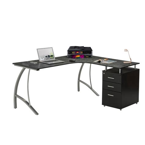 Check spelling or type a new query. Modern L- Shaped Computer Desk with File Cabinet and ...