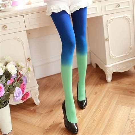Woman Sexy Velvet Pantyhose Upgrade Version Opaque Gradient Candy Color Tights 120d Stockings
