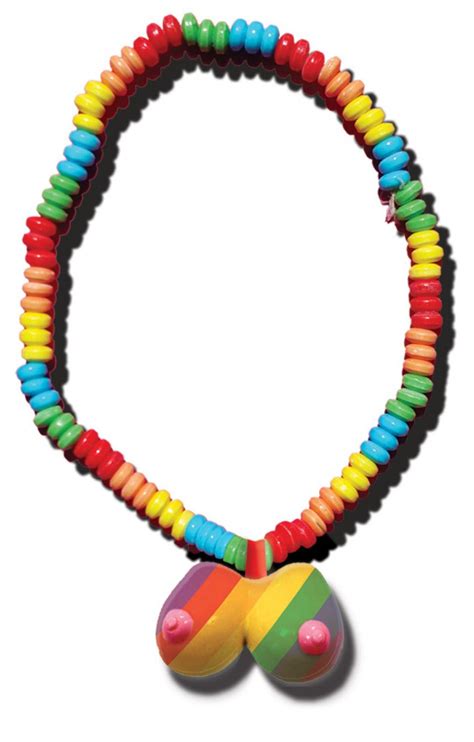 Rainbow Boobie Candy Necklace Htp3092