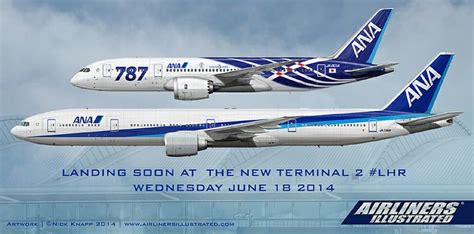 Ana All Nippon Airways Boeing 787 8 Boeing 777 300er Heathrow Terminal