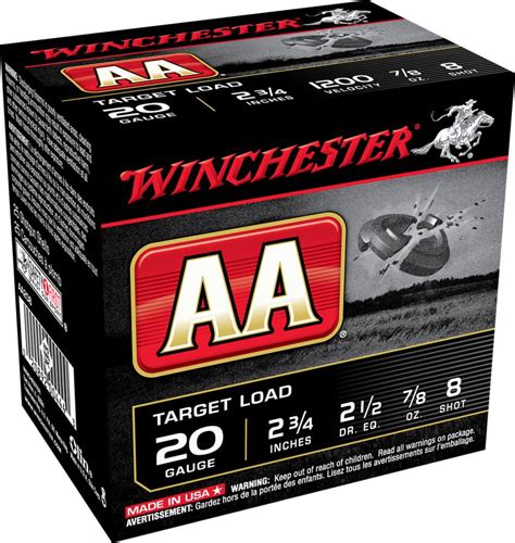 Winchester Ammunition Aa208 Aa Target Load 20 Gauge 275 78 Oz 8