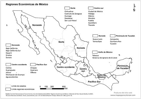 Mapas de México para colorear