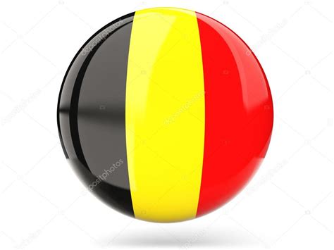 The flag of belgium (dutch: Round icon with flag of belgium — Stock Photo © Mishchenko ...