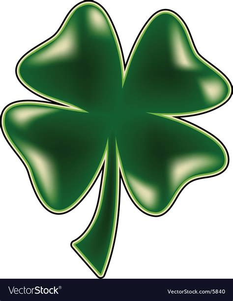 Four Leaf Clover Royalty Free Vector Image Vectorstock