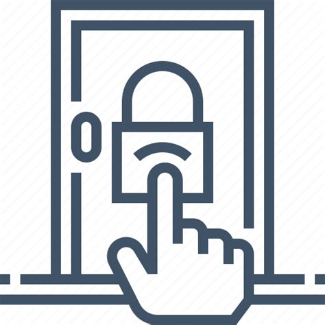 Access Control Door Lock Protection Security Icon