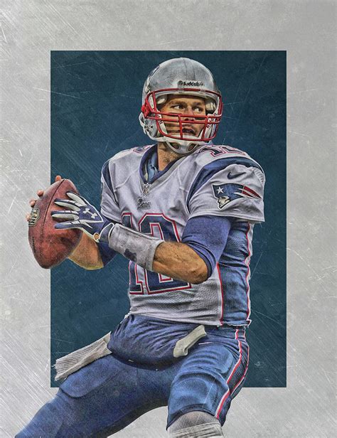 Tom Brady New England Patriots Art Painting By Joe Hamilton