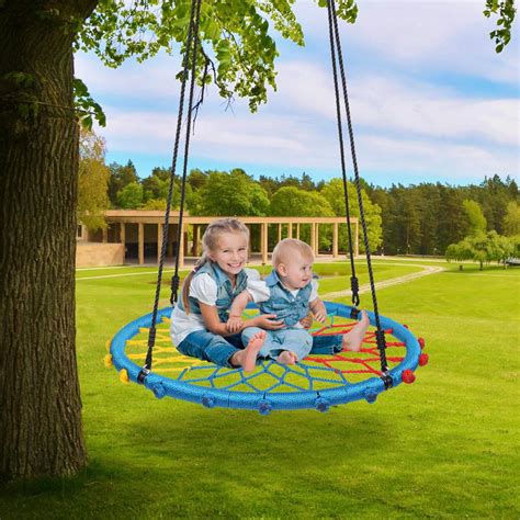 Joymor Kids Tree Saucer Swing Net Swing Set Accessories W Hooks And Rope