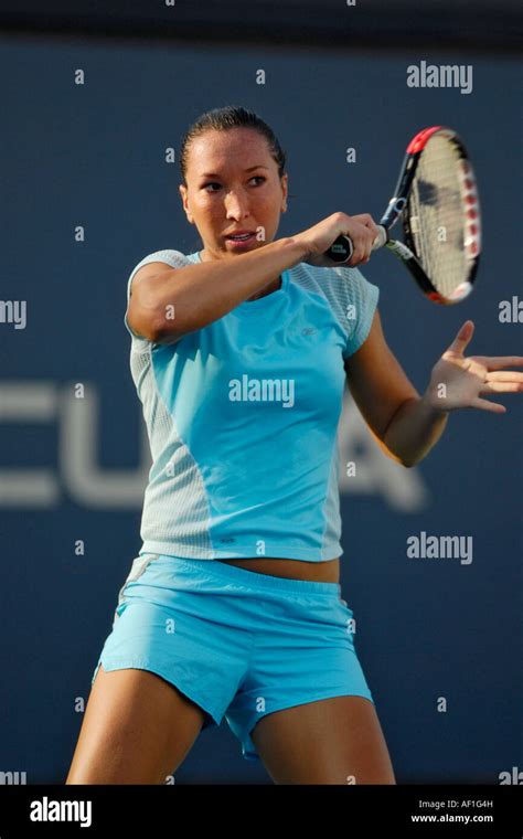 Serbian Wta Tennis Star Jelena Jankovic Strokes A Forehand At The 2007