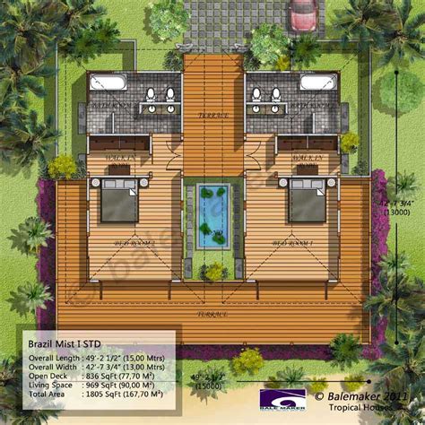 20 Modern Tropical House Floor Plan