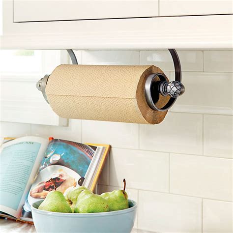 The perfect paper towel holder is discreet and functional. Artichoke Under Cabinet Paper Towel Holder - Traditional - by Ballard Designs