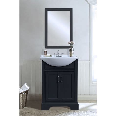 All wood provides smooth andamp; Legion Furniture 24-inch Dark Grey Single Sink Vanity with ...