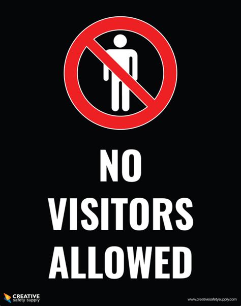 No Visitors Allowed Black Poster