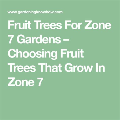We did not find results for: Growing Zone 7 Fruit Trees: Tips On Planting Fruit Trees ...