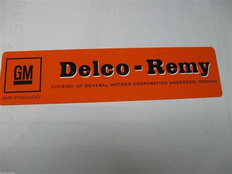 vintage gm delco remy anderson indiana orange 6x24 alum sign 1750008187
