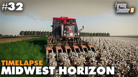 Midwest Horizon Timelapse 32 Harvesting Cotton And Soybeans Farming