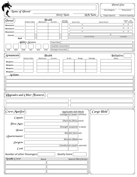 Oc Character Sheet Template